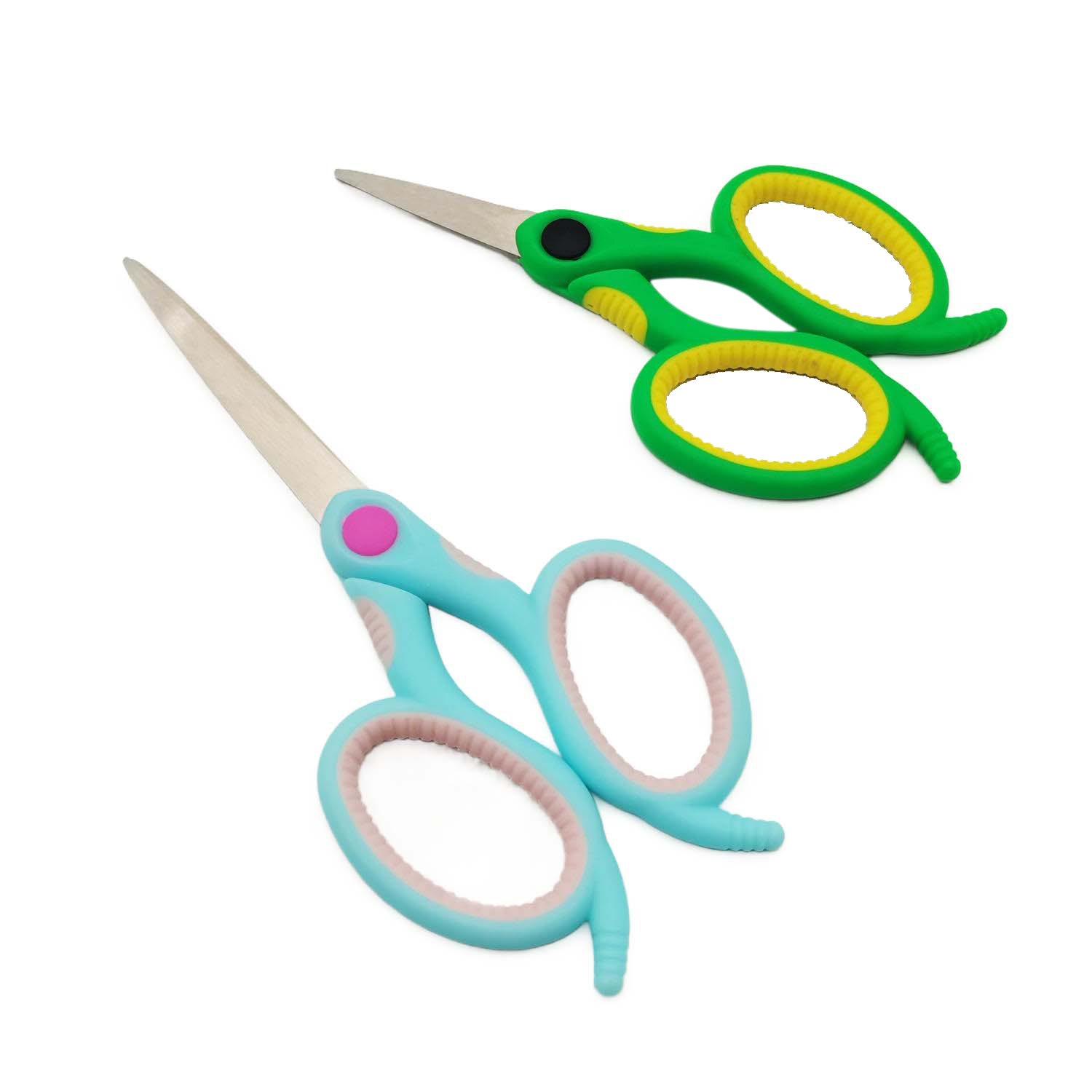 Student Stationery comfort butterfly Shaped Grip Beautiful Color Stainless Steel Student Scissor Shear Small Kids Scissors